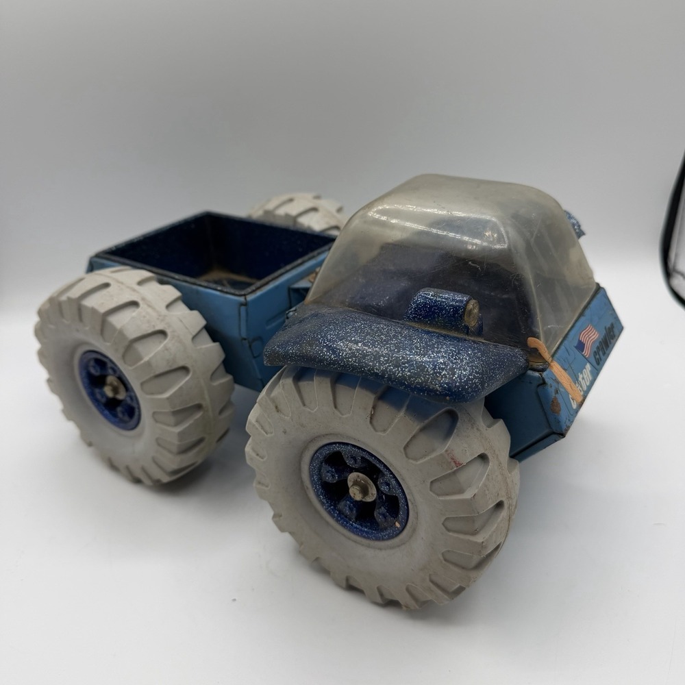 Vintage Tonka Crater Crawler 1970s Blue Body Space Vehicle Pressed Steel Truck